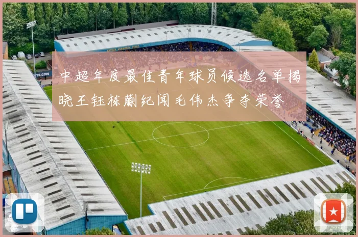 中超年度最佳青年球员候选名单揭晓王钰栋蒯纪闻毛伟杰争夺荣誉
